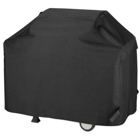 Housse Barbecue Exterieur, Bâche Résistante de 210D Oxford Protection BBQ à Gaz, Housse Plancha Imperméable, Protection UV, Coupe-Vent, Anti-poussière (145x61x117cm Noir)