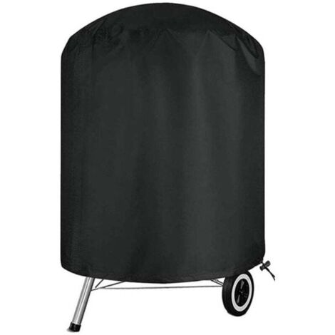 Housse Barbecue Exterieur Rond, Bâche de Protection BBQ Couverture Anti-UV/Anti-l'eau,210D Oxford, Ø70 x 70 cm, Housse Convient la Plupart des Grills