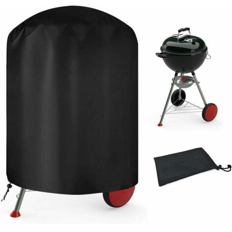 Housse Barbecue Exterieur Rond,Housse Barbecue Bâche de Protection BBQ,210D Oxford Bache Barbecue Exterieur Protection 70x 70 cm