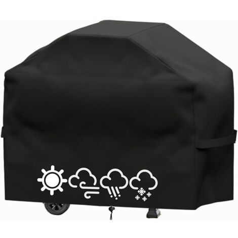 Housse Barbecue Exterieur,Housse Barbecue,Housse Plancha Exterieur,Bache Barbecue Exterieur,Couverture de Grill Anti-Vent/Anti-UV/Anti-l'eau/Anti-l'Humidité/Antipoussière (145X61X117 CM)