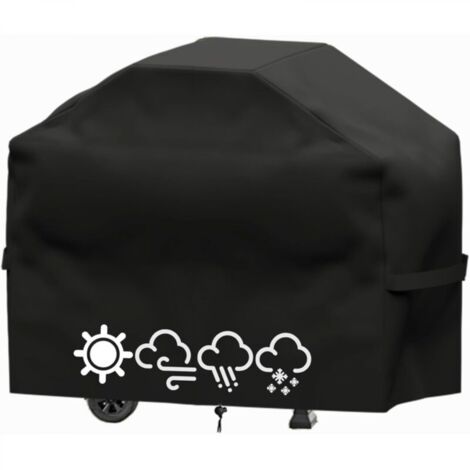 Housse Barbecue Exterieur,Housse Barbecue,Housse Plancha Exterieur,Bache Barbecue Exterieur,Couverture de Grill Anti-Vent/Anti-UV，420D(145X61X117 CM)