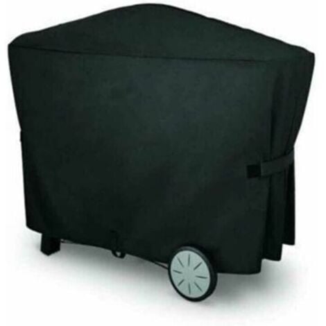 LABLANC Housse Barbecue Gaz, Bâche Barbecue 112.4X64.1X95.6Cm, Housse Protection Barbecue Exterieur, Tissu Étanche Protection Solaire, BBQ Couverture pour Weber, Noir