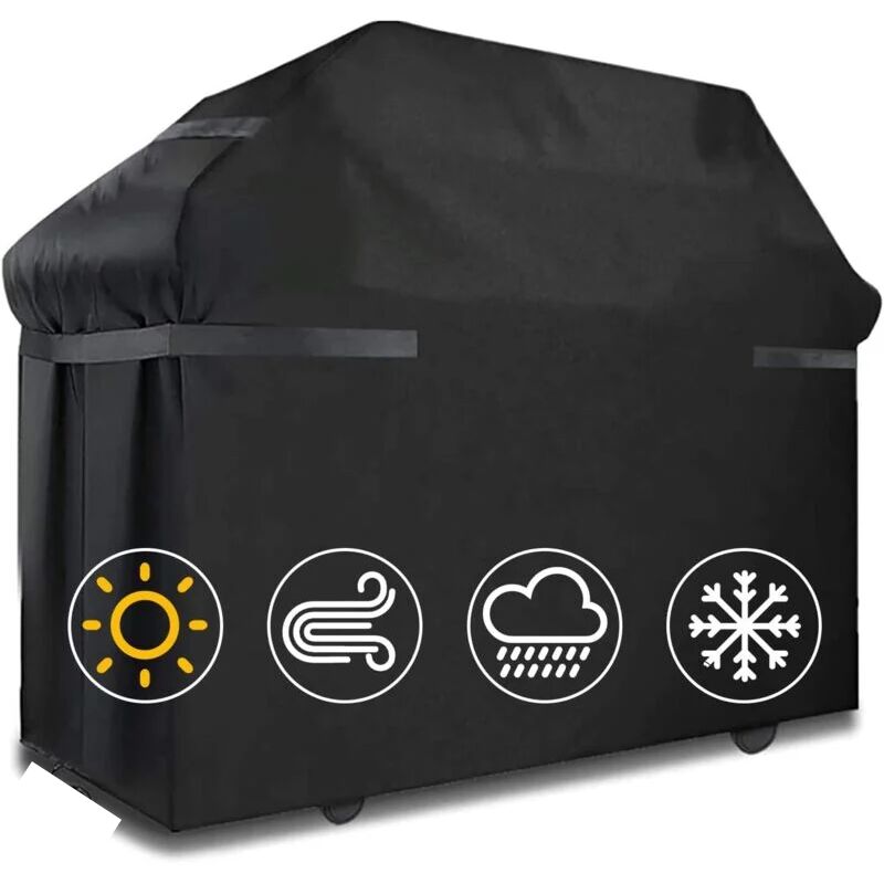 Lauwexe - Housse Barbecue Extérieur Bâche de Protection bbq Imperméable Couverture de Gril pour Anti-UV Anti-poussière Anti-Humidité (145cm x 61cm x