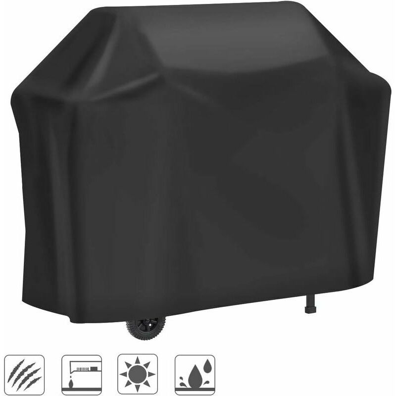 Housse Barbecue, Housse Bâche Résistante de 210D Oxford Protection BBQ Couverture de Grill Anti-UV/Anti-l'eau/Anti-l'Humidité (145 61 117cm)