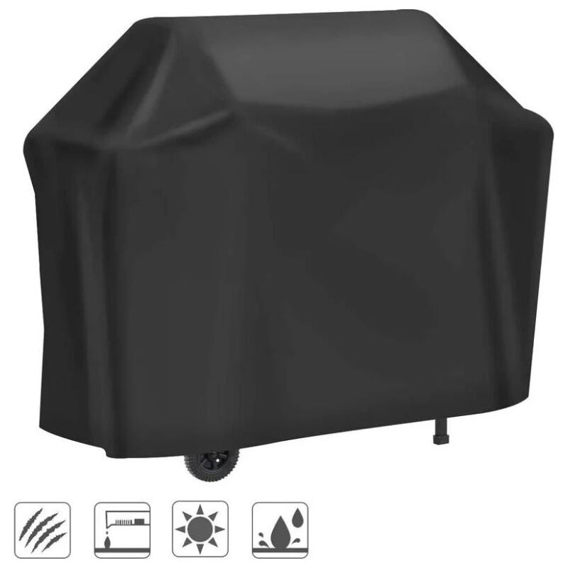 Housse Barbecue, Housse Bâche Résistante de 210D Oxford Protection bbq Couverture de Grill Anti-UV/Anti-l'eau/Anti-l'Humidité (145 61 117cm)