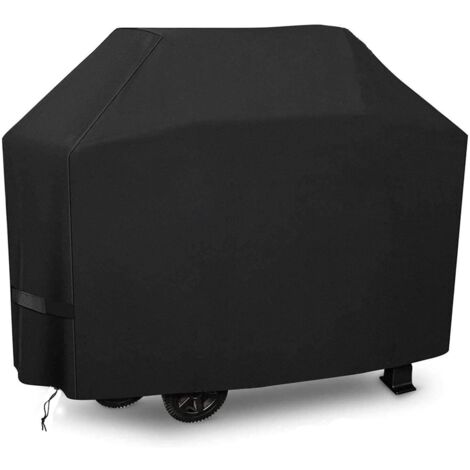 Housse Barbecue, Housse Barbecue Gaz de Grill Anti-Vent/Anti-UV/Anti-l'eau/Anti-l'Humidité/Antipoussière, 145 x 61 x 117 cm, Noir
