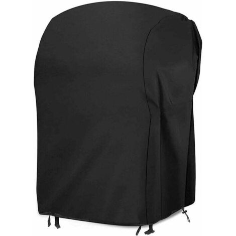 Housse Barbecue - Housse Plancha Ronde - 210D Oxford PU Enduite - Résistante aux Intempéries UV Eau Vent - Dimensions 77 x 67 x 110 cm - 1 Pièce