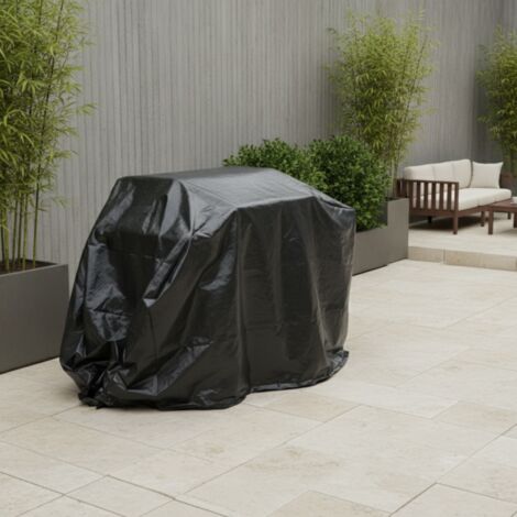 Housse barbecue rectangle TITANIUM® Noir - 130 x 70 x 100 cm