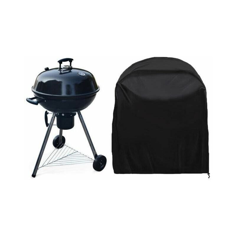 Housse Barbecue, Rond,Anti-poussière Anti-UV Anti-pluie pour Grill à,77 x 58 cm