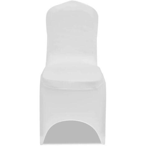 Housse blanche extensible pour chaise 50 pièces CFW917468