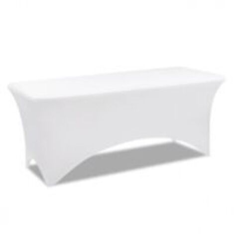 Housse blanche pour table pliante 183X75X75 CM