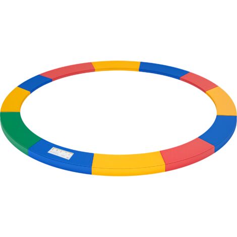 Housse bord trampoline 366 cm large couvercle ressort résistant UV eau accessoires protection bords filet sécurité pièces détachées rouge jaune bleu
