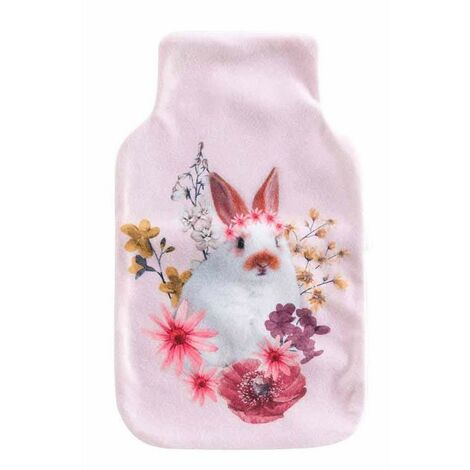 Housse bouillotte polaire 21x34 cm Kidoux lapin