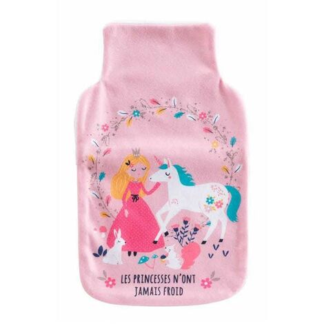Housse bouillotte polaire 21x34 cm Kidoux licorne