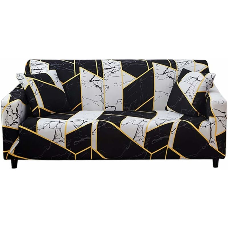 Aougo - Housse Canape 2 Places avec Accoudoirs Housse de Canapé Extensible Housse de Fauteuil Couvre Canapé Elastique Housse pour Canape Protege de
