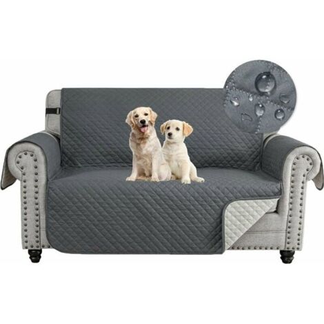 Housse Canapé 2 Places,Impermeable Housse de Canapé, Universelle Housse Canape Protege Canape Chat Chiens Griffures Antidérapante