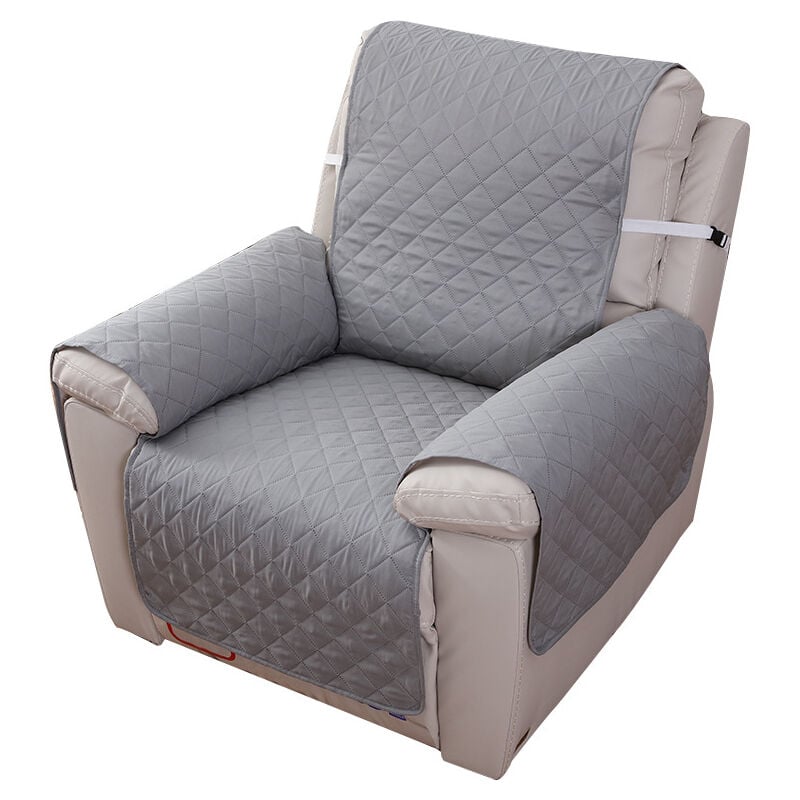 Housse Fauteuil Relax 1 Place , Housse de Canapé Protecteur Inclinable Imperméable pour Chambre (Gris)