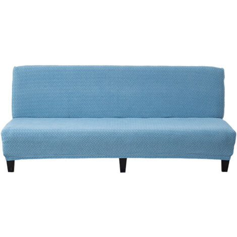 Housse canapé-lit 1 place sans accoudoirs, élastique intégrale épaisse motif étoiles, toute saison 190–230 cm