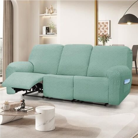 Housse Canapé Relax 3 Places,Housses de canapé Housse de chaise longue shiwares sofa Cover Vert menthe