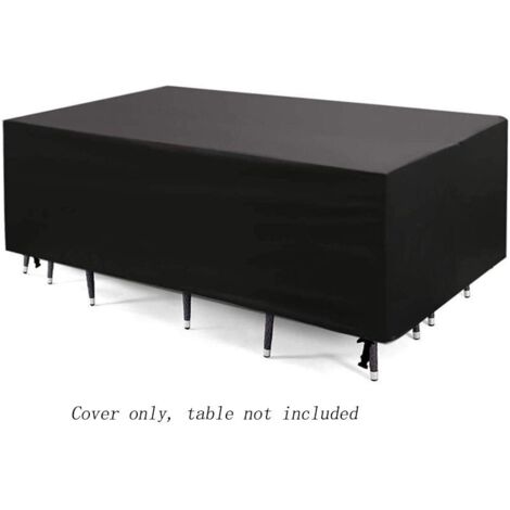 Housse carrée extérieure Jinbao - Polyester imperméable antitache - Noir - Style moderne - 123x123x71cm