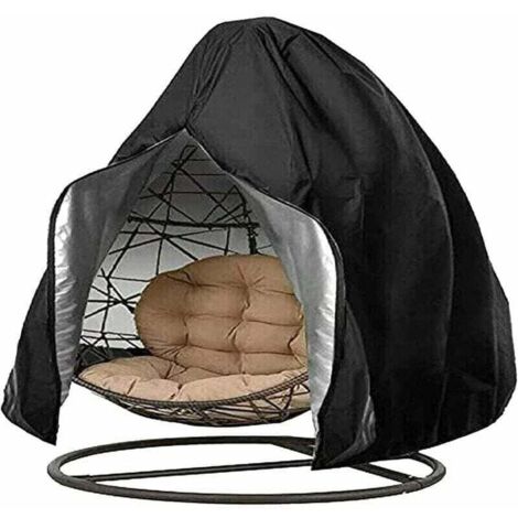 Housse Chaise d'oeuf Patio, Housse Chaise d'oeuf Suspendue imperméable, Housse balançoire d'oeuf balançoire extérieure Robuste, Housse Chaise balançoire Osier rotin Jardin Coupe-Vent，Superma