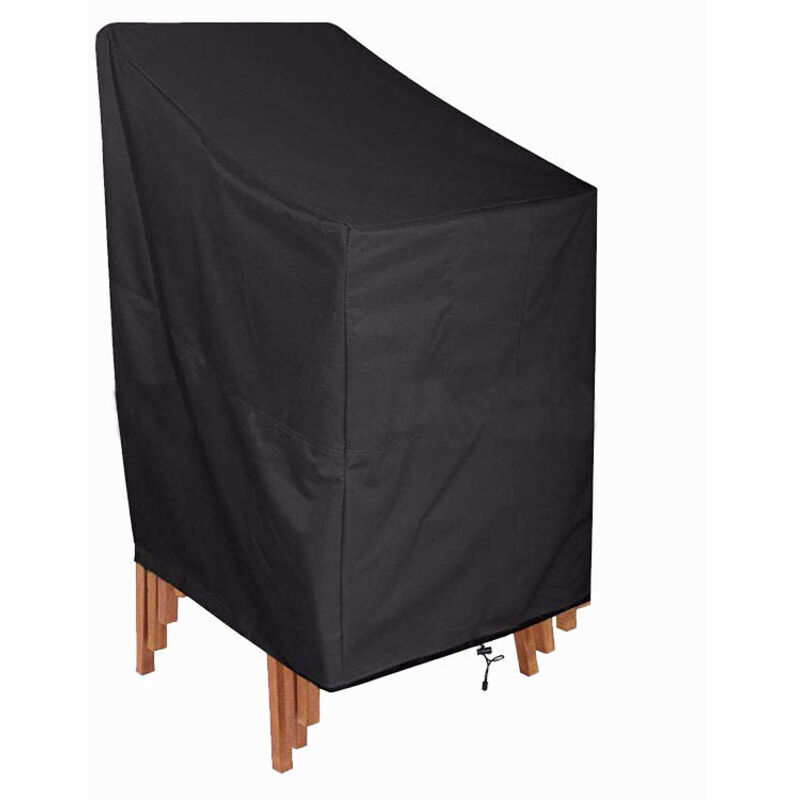 Housse Chaise Jardin Empilable Imperméable, Tissu Oxford Housse Chaise Extérieur pour chaises de Jardin et de Balcon, Coupe-Vent, Anti-UV Housse