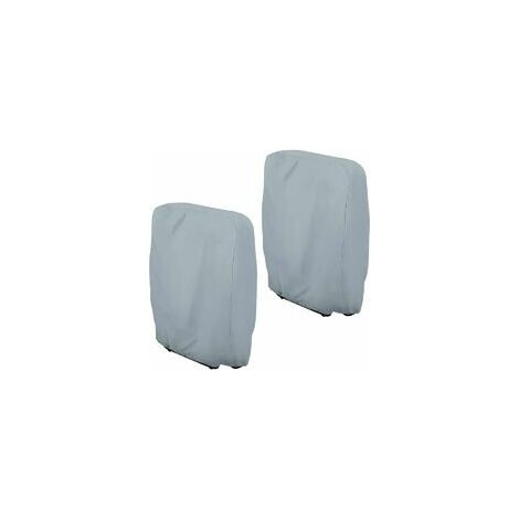 Housse chaises pliantes, housse de protection chaises de jardin, coupe vent anti UV pour transats, chaise pliante, chaise conférence, transat, salon de jardin pliant, bâche, avec sac de rangement (lo