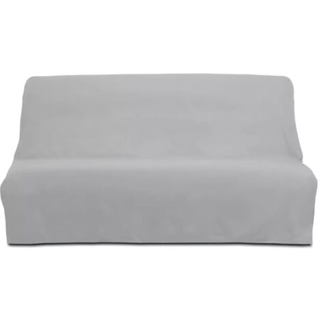 Housse clic-clac en coton PANAMA gris clair