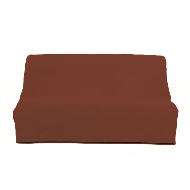 Housse clic-clac en coton panama brique - Brique