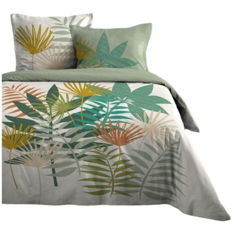Housse couette + 2 taies 220 x 240 cm giovanna tropicale