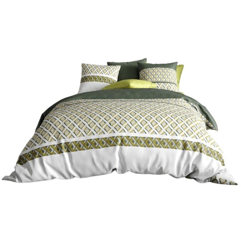Housse couette + 2 taies 220 x 240 cm Naya