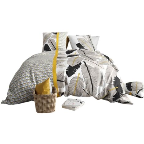 Housse couette + 2 taies 220 x 240 cm Plumes