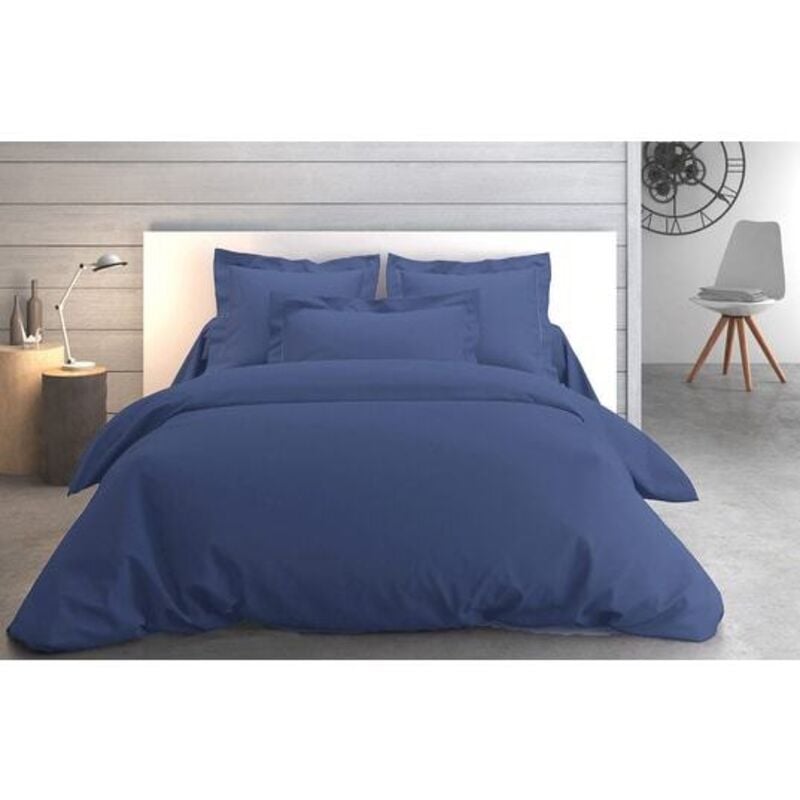 Anne De Solène - Housse de couette Housse couette Vexin 260x240cm encre Percale 80F