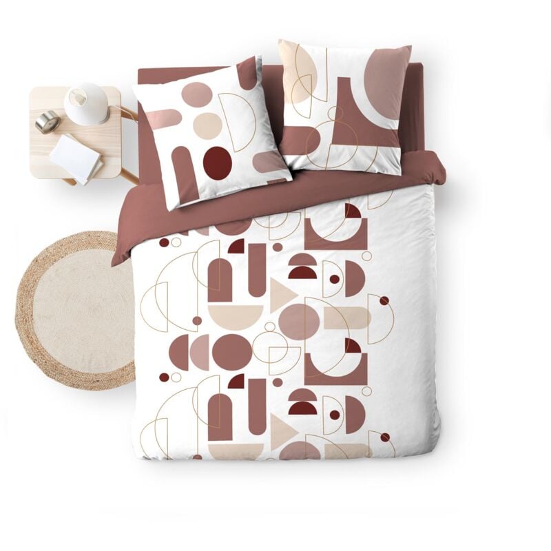 Douceur D'intérieur - Housse couette + taies 240 x 260 cm Chilipop rose