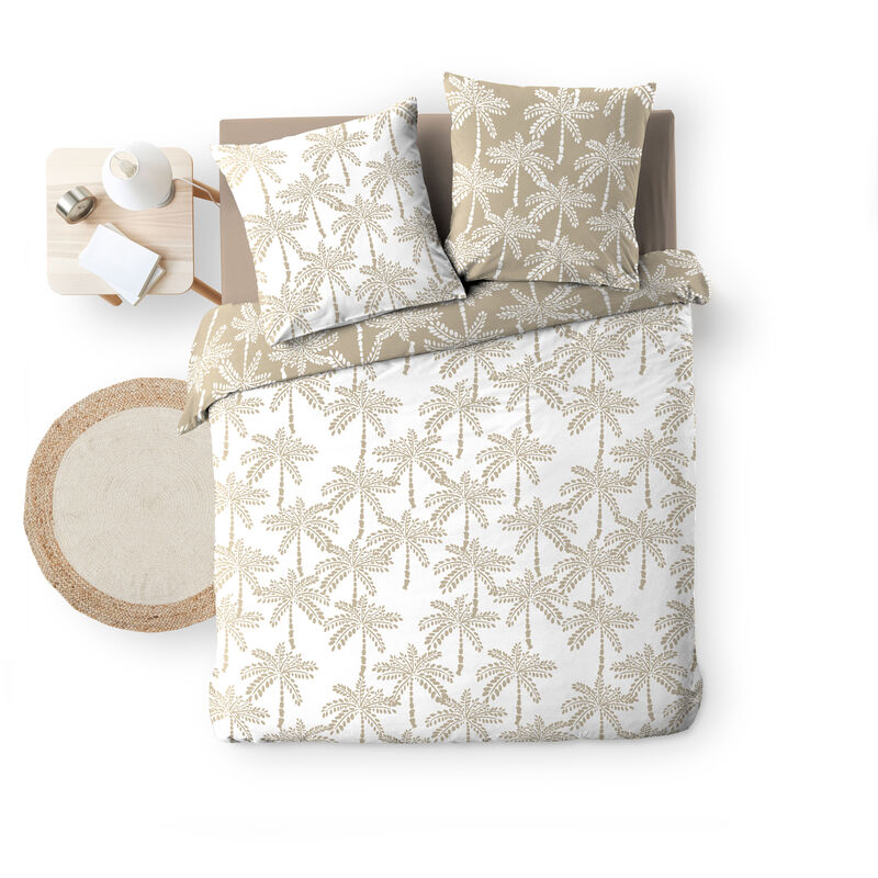 Douceur D'intérieur - Housse couette + taies 240 x 260 cm Fleurs Oliane