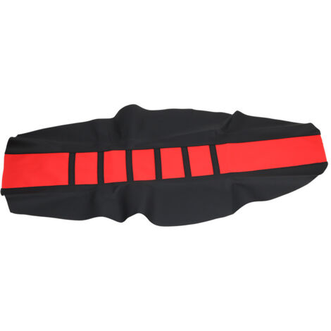 Housse/coussin de selle de moto tout-terrain compatible avec les selles doubles Honda, Yamaha et Suzuki, coussin de selle de moto imperméable en PVC (noir, 0)
