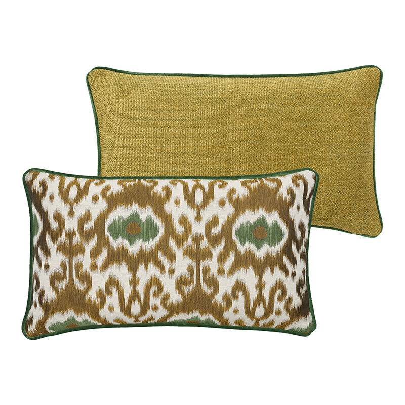 Housse coussin yozgat Pierre Frey, ikat jacquard irisée, double face, 35 x 60cm
