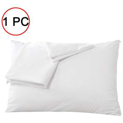 Housse d&39oreiller imperméable et lisse, pour taie d&39oreiller, protection contre les allergies, anti-acariens, fermeture éclair, toutes les tailles, 1 pièce,pillow case-1p,34x100cm
