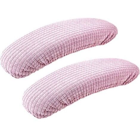 Housse d'accoudoir élastique amovible, imperméable, extensible et confortable, protection d'accoudoir durable, pour chaise de bureau, chaise d'ordinateur (violet clair)