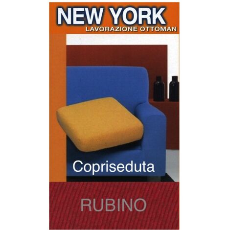 Housse d'assise New York Rubino Canapé - Tissu stretch côtelé anti-boulochage - Fabriqué en Italie housse de siège 1 siège 60x60