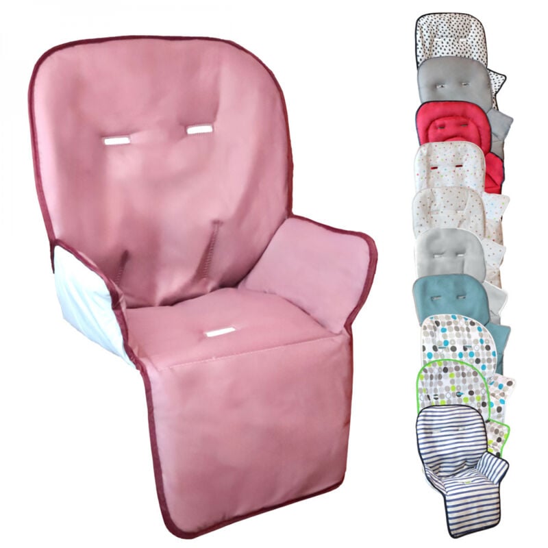 Monsieur Bébé - Housse d'assise pour chaise haute bébé enfant gamme Ptit - Rosa