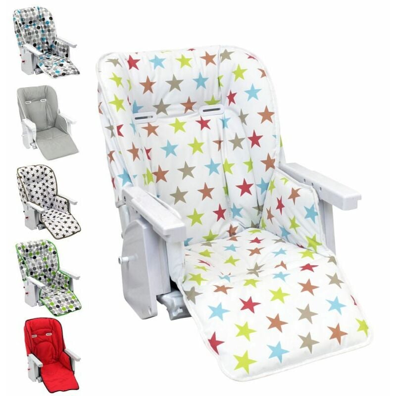 Housse d'assise pour chaise haute bébé enfant gamme Ptit - Ptit Stars - Multicolore - Monsieur Bébé