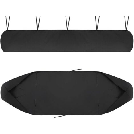 Housse de Auvent Jardin Protection (5M Noir), BâChe Sac de Rangement 210D Oxford Contre Les UV Anti-poussière étanche Contre la Neige et la Pluie en Hiver, Pour Canopy Shelter De Terrasse Meubles