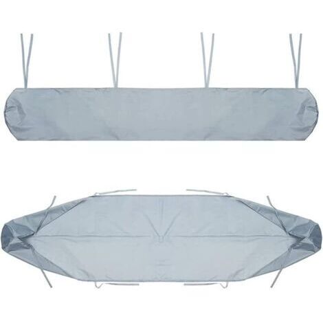 Housse de Auvent Jardin Protection, BâChe Sac de Rangement 420D Oxford Contre Les UV Anti-poussière étanche Contre la Neige et la Pluie en Hiver, pour Canopy Shelter De Terrasse Meubles (Gris, 4M)