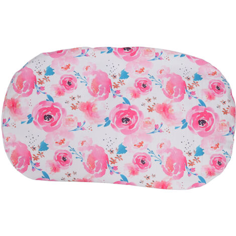 Housse de Baby Lounger Lavable et Respirante pour Nouveau-né - Motif Fleur Rose Délicat