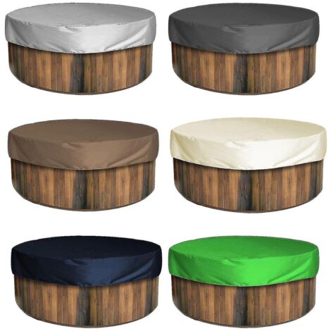 Housse de baignoire imperméable et anti-UV pour spa et jacuzzi, mobilier d'extérieur neuf - Gris