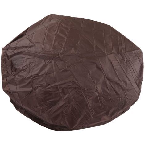 Housse de Bain à Remous, Couverture Thermique pour Bain à Remous, Spa, Housse de Rechange Pliable pour Bain à Remous, Housse de Protection pour Source Chaude, Couverture de Bain à Remous (Beige)