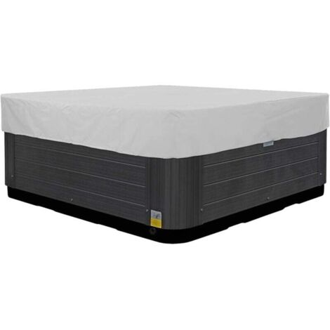 Housse de Bain à Remous,Bache Spa ImperméAble,Bache Piscine pour Bbassin,Couverture de Piscine D'hiver en Oxford Imperméable étanche à la Poussière Couverture De Piscine(Size:231x231x30cm，agrent)