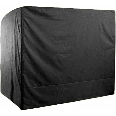 Housse de Balancelle de Jardin 3 Places Imperméable,220x125x170cm 210D Oxford Bache de Balancelle Anti-UV Couverture de Protection Balanoire Extéri-noir