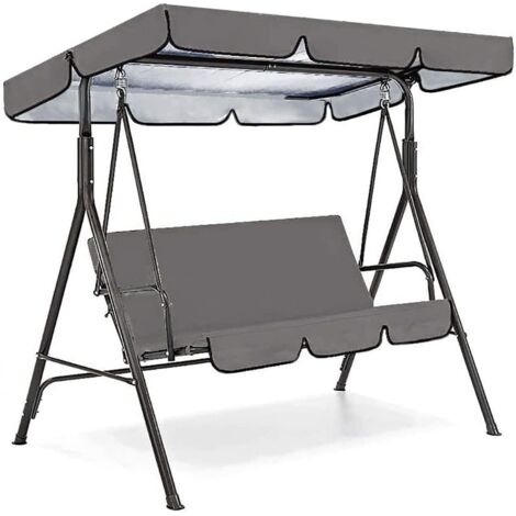 Housse de balançoire pour toit et siège de remplacement de jardin (petit gris)